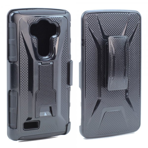 Wholesale LG G4 Armor Holster Combo Belt Clip Case (Black)